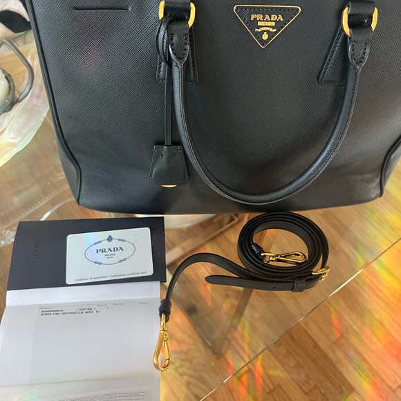 Authentic Prada black and gold Saffiano tote bag with tags,receipt and box โจ๐ - Picture 13 of 16